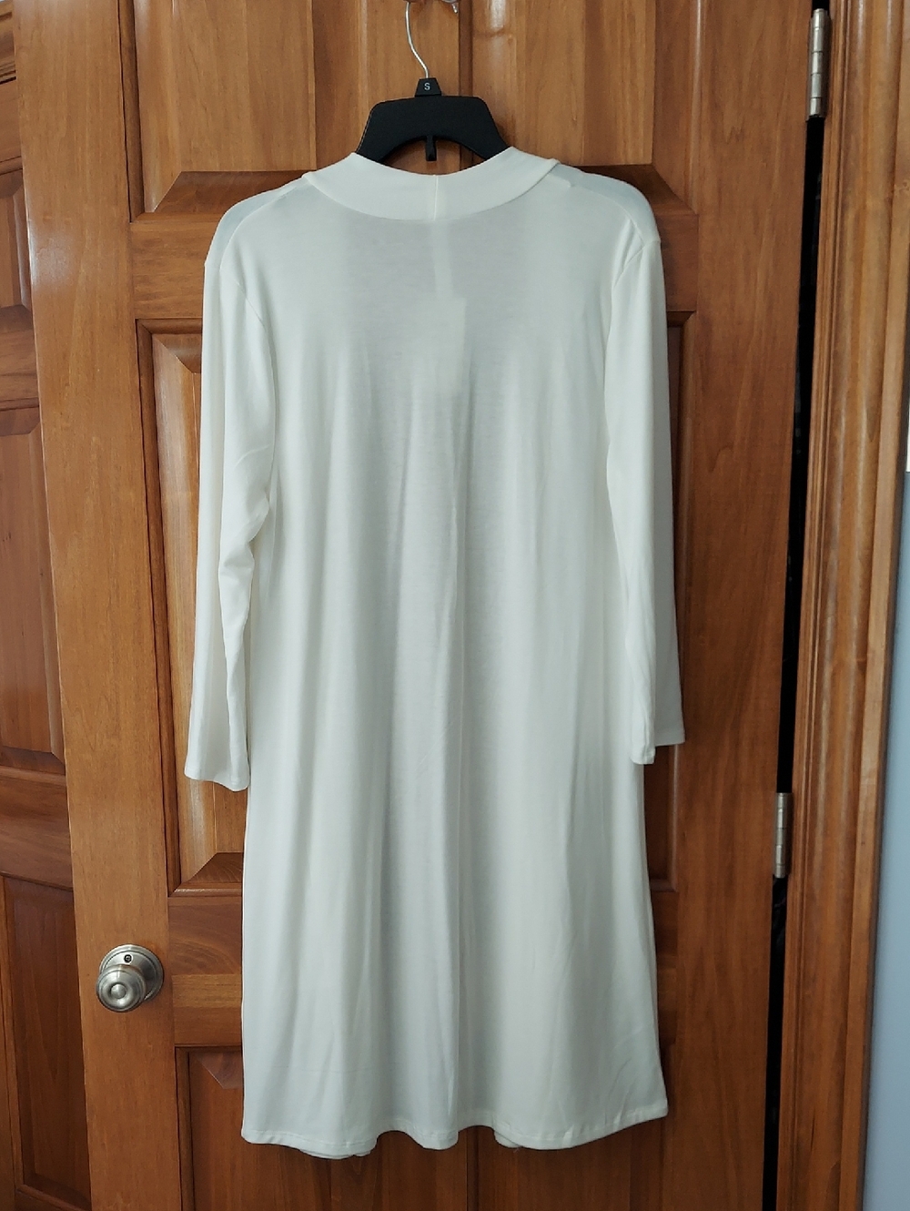 🆕 Zenana Premium Soft Open Front Long Length Cardigan, Cream, Size Medium, NEW - Picture 3 of 7